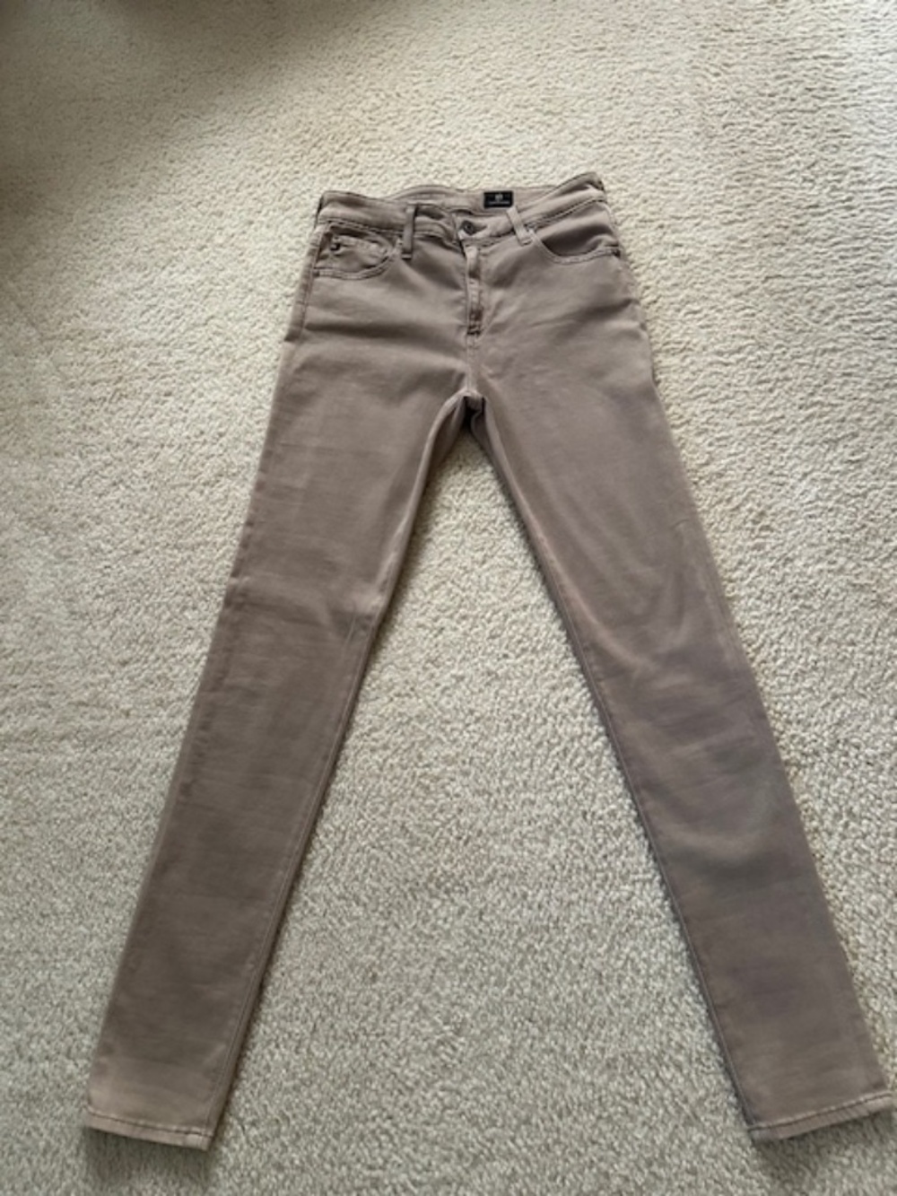 AG (Adriano Goldschmied) tan/beige skinny pants